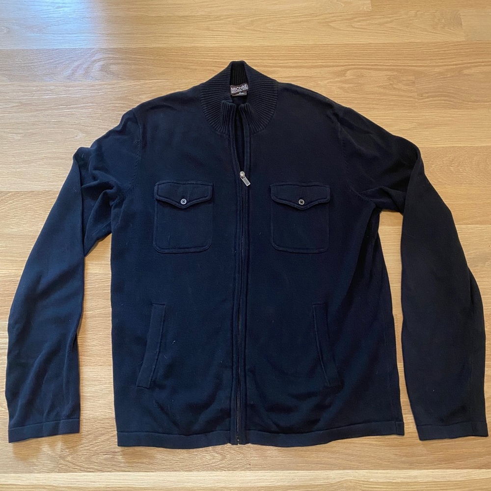 Michael Kors Black Zip-up Cardigan